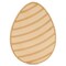 Striped Wood Easter Egg Cutouts, 5"-14”, 1/8" Thick |Woodpeckers